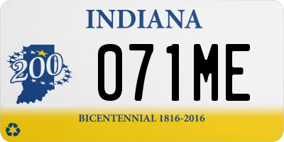 IN license plate 071ME