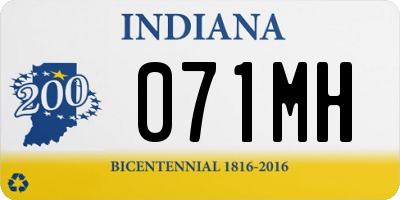 IN license plate 071MH