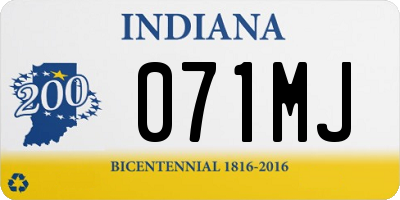 IN license plate 071MJ