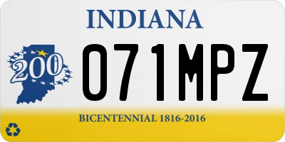 IN license plate 071MPZ