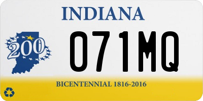 IN license plate 071MQ