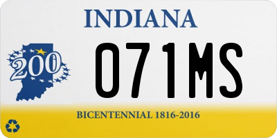 IN license plate 071MS