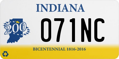 IN license plate 071NC