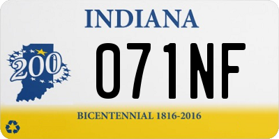 IN license plate 071NF