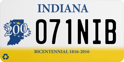 IN license plate 071NIB