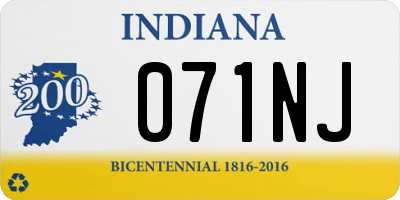 IN license plate 071NJ