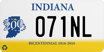 IN license plate 071NL