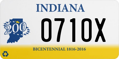 IN license plate 071OX