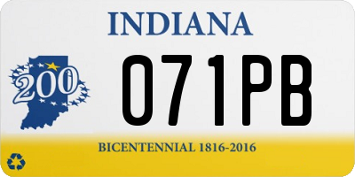 IN license plate 071PB