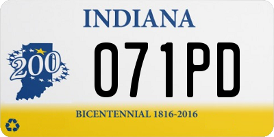 IN license plate 071PD