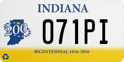 IN license plate 071PI
