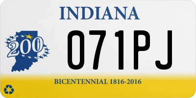 IN license plate 071PJ
