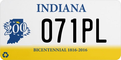 IN license plate 071PL