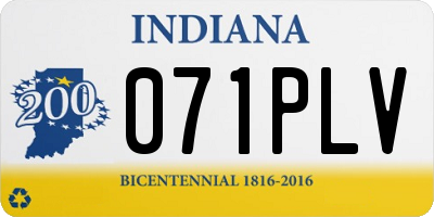 IN license plate 071PLV