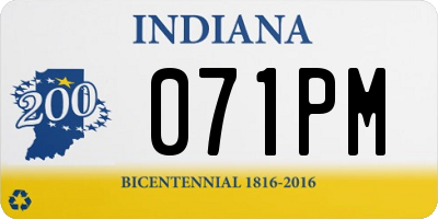 IN license plate 071PM