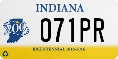 IN license plate 071PR