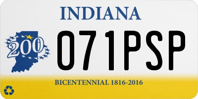 IN license plate 071PSP