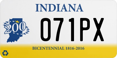 IN license plate 071PX