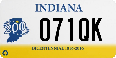 IN license plate 071QK