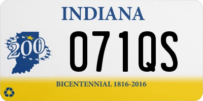 IN license plate 071QS