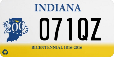 IN license plate 071QZ