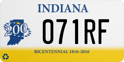 IN license plate 071RF