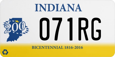 IN license plate 071RG