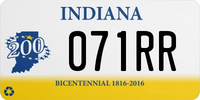 IN license plate 071RR