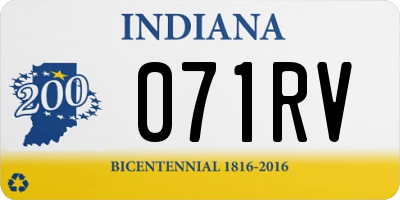 IN license plate 071RV