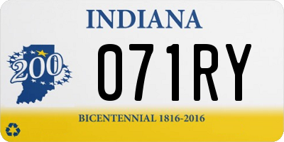 IN license plate 071RY