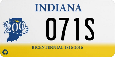 IN license plate 071S