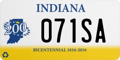 IN license plate 071SA