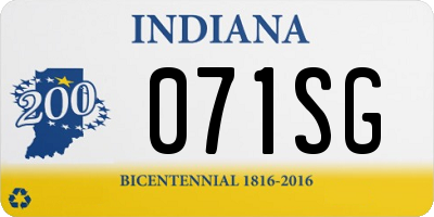 IN license plate 071SG