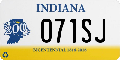 IN license plate 071SJ