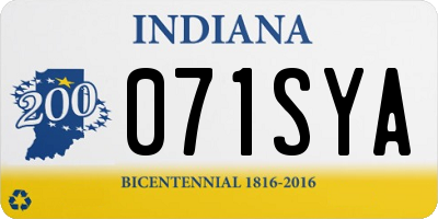 IN license plate 071SYA