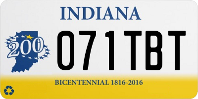 IN license plate 071TBT