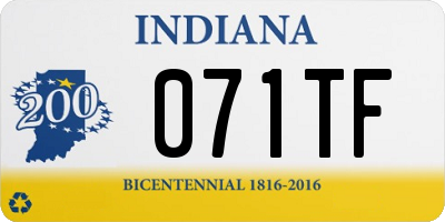 IN license plate 071TF