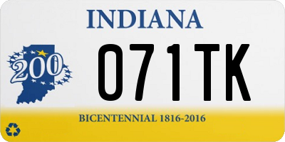 IN license plate 071TK