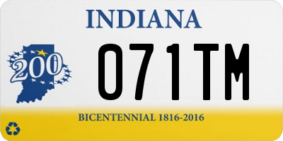 IN license plate 071TM