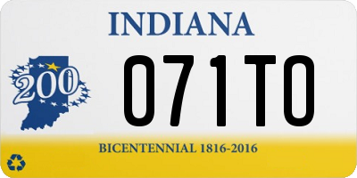 IN license plate 071TO