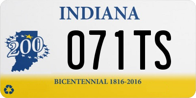 IN license plate 071TS