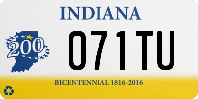 IN license plate 071TU