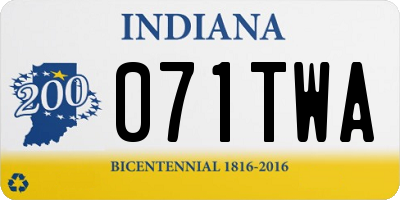 IN license plate 071TWA