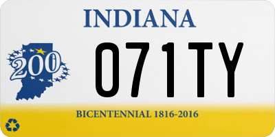 IN license plate 071TY