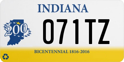 IN license plate 071TZ