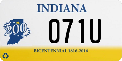 IN license plate 071U