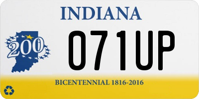 IN license plate 071UP