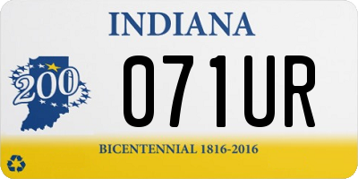 IN license plate 071UR