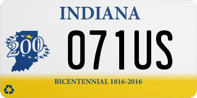 IN license plate 071US