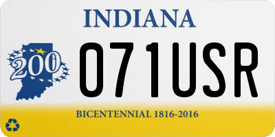 IN license plate 071USR